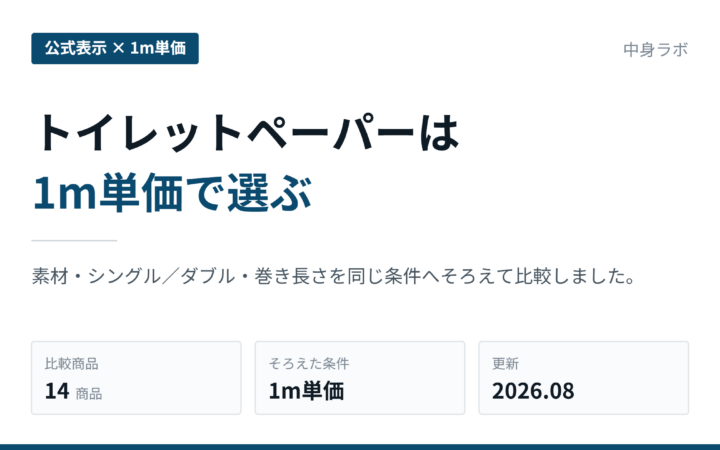 トイレットペーパーは1m単価で選ぶの記事で比較する商品画像